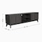 Flash Furniture Hatfield TV Stand in Black Wash for 65+ Inch TV's w/Adjust Center Shelf and Dual Soft Close Doors EM-TV1801-BK-GG - alternate 8